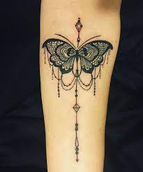 Lace And Chandelier Style Butterfly Lace Tattoo Lace Butterfly Tattoo Butterfly Tattoo