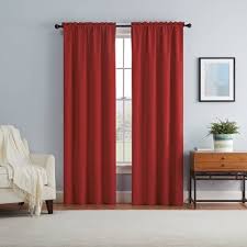 Living velvet top curtain 228 x 228 red : Red Curtains Drapes Target