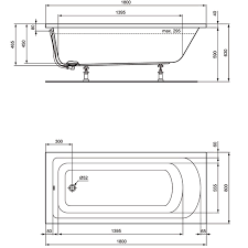 Eine ecke dieser duschwanne ragt in der raum hinein. Badewanne Ideal Standard 180 Hotline Neu Uno K274801 Komplettset Setw016 Ebay