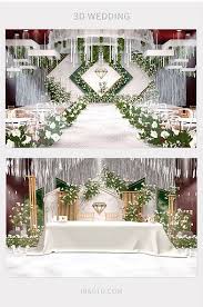 White Elegant European Style Indoor Wedding Rendering Decors 3d Models C4d Free Download Pikbest Wedding Stage Decorations Wedding Backdrop Decorations Wedding Stage Design