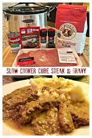 Season cubed steak with meat tenderizer (if using), pepper and garlic. Slow Cooker Cube Steak And Gravy Quick Easy Sweet Little Bluebird