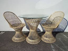 3pc Vintage Spun Fiberglass Set Russell Woodard Style Patio Etsy Retro Patio Furniture Mid Century Lounge Chairs Mid Century Modern Chair