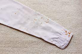 To discolor, soil, or spot: How To Remove Rust Stains From Clothes And Carpet The Maids