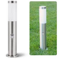 Ihre solarleuchte spendet licht im garten, auf dem gehweg oder der treppe an ihrem hauseingang. Wegeleuchte Bosea B Mit Dammerungs Bewegungsmelder Pollerleuchte 50cm E27 Edelstahl Ip44 Linovum