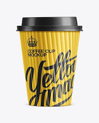 Paper Coffee Cup Mockup In Cup Bowl Mockups On Yellow Images Object Mockups Paper Coffee Cup Mockup Free Psd Free Mockup