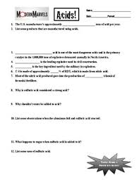 Dvd Viewing Modern Marvels Acids By Mark Hall Tpt