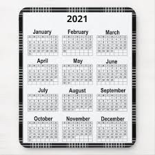 Håll dig strukturerad med kalendermallar för att skriva ut. Stor Utskrift 2021 Kalender Svartvit Musmatta Zazzle Se