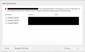 Missing Private Key In The Distribution Certificate On Keychain Stack Overflow