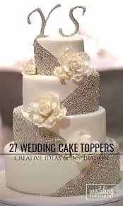 27 Creative Wedding Cake Topper Inspiration Ideas Wedding Forward Wedding Cake Toppers Simple Wedding Cake Gold Wedding Cake