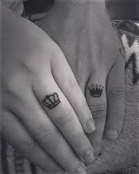 King Queen Wedding Ring Tattoo Weddingring Tattoo Wedding Rings Wedding Band Tattoo Wedding Ring Tattoo