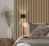 Akudeco® Akoestische wandpanelen - Rustiek eiken - 270 x 60cm