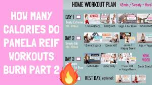 The harder you work the more calories you burn. How Many Calories Do Pamela Reif Workouts Burn Part 2 Trainer Tries Pamela Reif Home Workout Plan Youtube