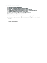 Jelaskan yang dimaksud dengan perangkat eksternal pada komputer ? Soal Essay Uts Sistem Operasi Jaringan Xii Tkj Smtr 3