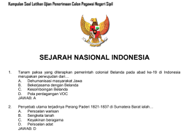 Contoh Soal Tes Cpns Sejarah Nasional Indonesia Dan Kunci Jawaban Pembahasan Portal Dadang Jsn