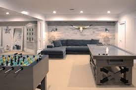 75 Beautiful Finished Basement Ideas And Designs Hgtv Finishing Basement Game Room Basement Basement Design