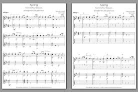 Unlike most rock music containing three of four chords, the first chord progression in this piece has seven chords before going back. Free Pdf Antonio Vivaldi Spring For Guitar Duo
