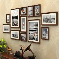 12pcs set photo frame combination pastral style wall hanging photo frame wood sofa background in 2021 framed photo collage frame wall collage wall hanging photo frames