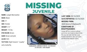 LatajahMerriwether (17) #detroit #Michigan Please help us find missing  Latajah Merriwether. If you have any information, please call Detroit's 5th  Precinct at (313) 596-5540 or 911.