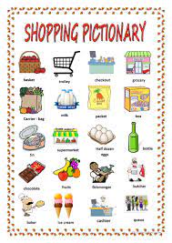 Whether you're looking for an icebreaker game for a classroom or family reunion, or even just a good game for family game night. Shopping Pictionary English Esl Worksheets For Distance Learning And Physical Classrooms
