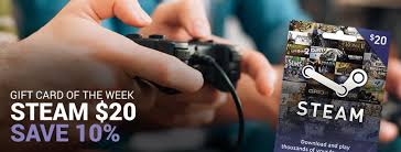 Steam gift cards work just like a gift certificate, while steam wallet codes work just like a game you can find steam gift cards and wallet codes at retail stores across the world in a variety of. Gift Card Of The Week Steam 20 Mygiftcardsupply