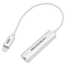 Mobilespec Lightning To 3 5 Mm Auxiliary Adapter White Mbs12551 The Home Depot