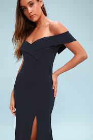 Song Of Love Navy Blue Off The Shoulder Maxi Dress In 2020 Shoulder Maxi Dress Navy Blue Maxi Dress Blush Pink Maxi Dress