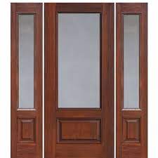 Fiberglass Entry Door With Two Sidelites
