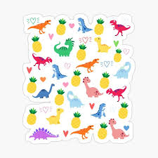 Get My Art Printed On Awesome Products Support Me At Redbubble Rbandme Https Www Redbubble Com I Sticker Dinosaur And Pi In 2020 Pineapple Face Face Mask Stickers