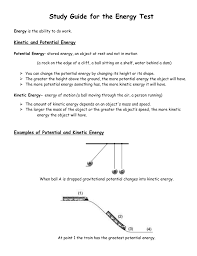 Kinetic energy = 1/2 m v² m is the mass measured in kilograms v is the velocity of meters per second potential and kinetic energy are indispensable Study Guide For The Energy Test Kinetic And Potential Energy