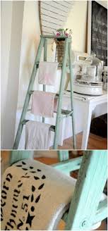 A pair & a spare. 40 Wooden Ladder Repurposing Ideas That Add Farmhouse Charm To Your Home Diy Crafts