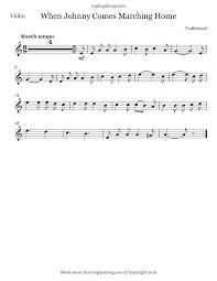 When Johnny Comes Marching Home Free Sheet Music For Violin Visit Toplayalong Com And Get Access To Hun Sheet Music Violin Sheet Music Free Flute Sheet Music