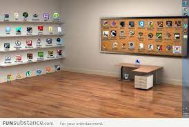 Clean And Tidy Desktop Funsubstance Wallpaper Shelves Desktop Wallpaper Organizer Office Wallpaper
