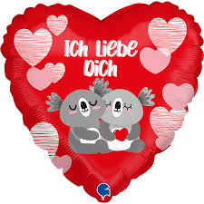 Come here, i love you. G78108 H18 Ich Liebe Dich Koala Grabo Balloons