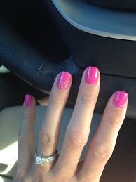 Cute Simple Short Nail Design Pink Shellac Nails With Light Pink And Gold Design Thanks Jvanronk I Love Them Pink Shellac Pink Shellac Nails Trendy Nails