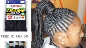 The body of your ponytail will be of a different color. Africana Braid Feed In Ponytail Snghair Youtube