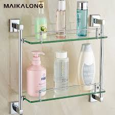 Floating shelves are nothing but projections from the wall that can act as a space for keeping things. Square Design Double Bathroom Shelves Glass Shelf Chrome Finish Base Glass Shelves Bathroom Accessories 881series Bathroom Shelf Glass Shelfglass Shelves Design Aliexpress