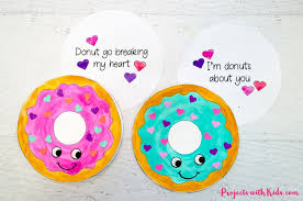 Just download and print the card set, cut out the pieces, assemble and send! Donut Cards For Valentine S Day With Free Printable Projects With Kids