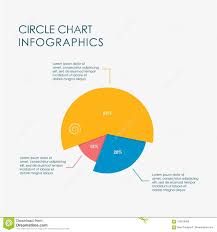 Circle Chart Info Graphics Full Color Flat Design 3d Vector