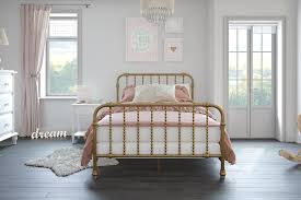 Topbuy full size metal canopy bed frame w/ 4 poster steel slats gold/pink/sliver. Monarch Hill Wren Kids Gold Metal Full Size Bed Little Seeds