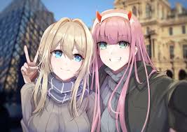 Maybe you would like to learn more about one of these? Anime Crossover Violet Evergarden Zero Two Darling In The Franxx Hd Wallpaper Background Image 3507x2480 Wallpaper Anime