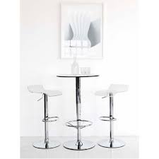 The blind black cat on my shoulder is charcoal. Haxa Chrome And Glass Bar Table With 2 Stools