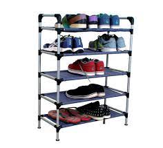 Buy yutiriti 5 layer shoe rack with cover space saver storage organised metal shoe stand for rs.1998 online. Silver 5 Layers Smart Shoe Rack Magna Brands Id 20397068712