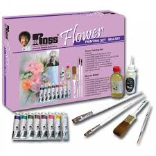 Bob ross paint brush set. Bob Ross Flower Painting Set Craftyarts Co Uk