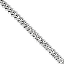 Introducing the diamond prong link cubans. 14k White Solid Gold Mens Cuban Link Chain 5 Mm Cuban Link Chains