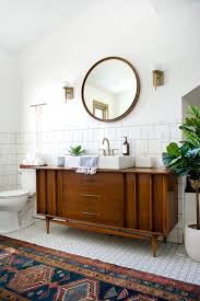 When looking to pick a bathroom vanity for your space, your first and foremost concern should be the available space. 31 Mid Century Bathroom Vanity Ideas Mid Century Bathroom Bathroom Inspiration Bathroom Design