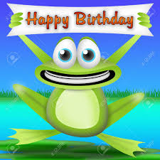 Dreamstime is the world`s largest stock photography community. Cartoon Frog With A Happy Birthday Banner Greeting Card For Kids Stock Photo Picture And Royalty Free Image Image 9451773