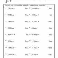 Measurement Conversion Worksheets