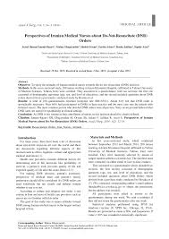 Cing mangga tingali boneka abdi. Pdf Perspectives Of Iranian Medical Nurses About Do Not Resuscitate Dnr Orders