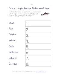 Ocean Animals Worksheet Alpha Alphabetical Order Worksheets Abc Order Worksheet Kids Worksheets Printables