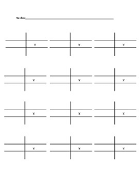 Spanish Blank 12 Verb Chart